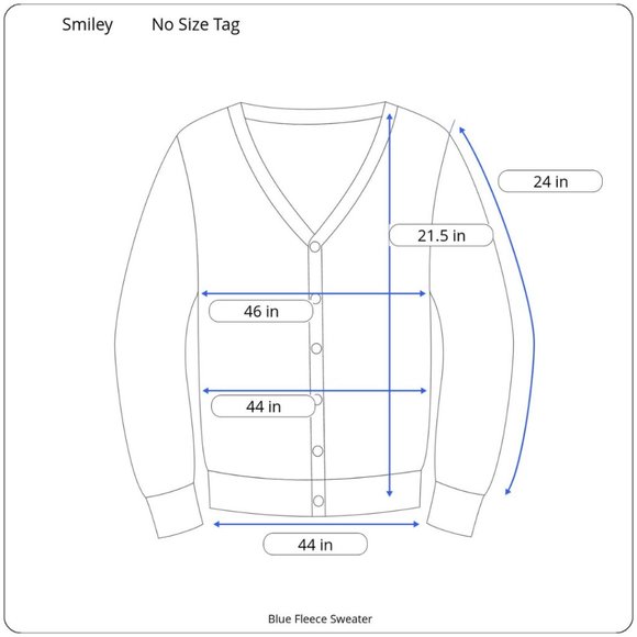 SMILEY/VERBIER Blue Fleece Sweater/Leggings Set in Size Large - Picture 7 of 12